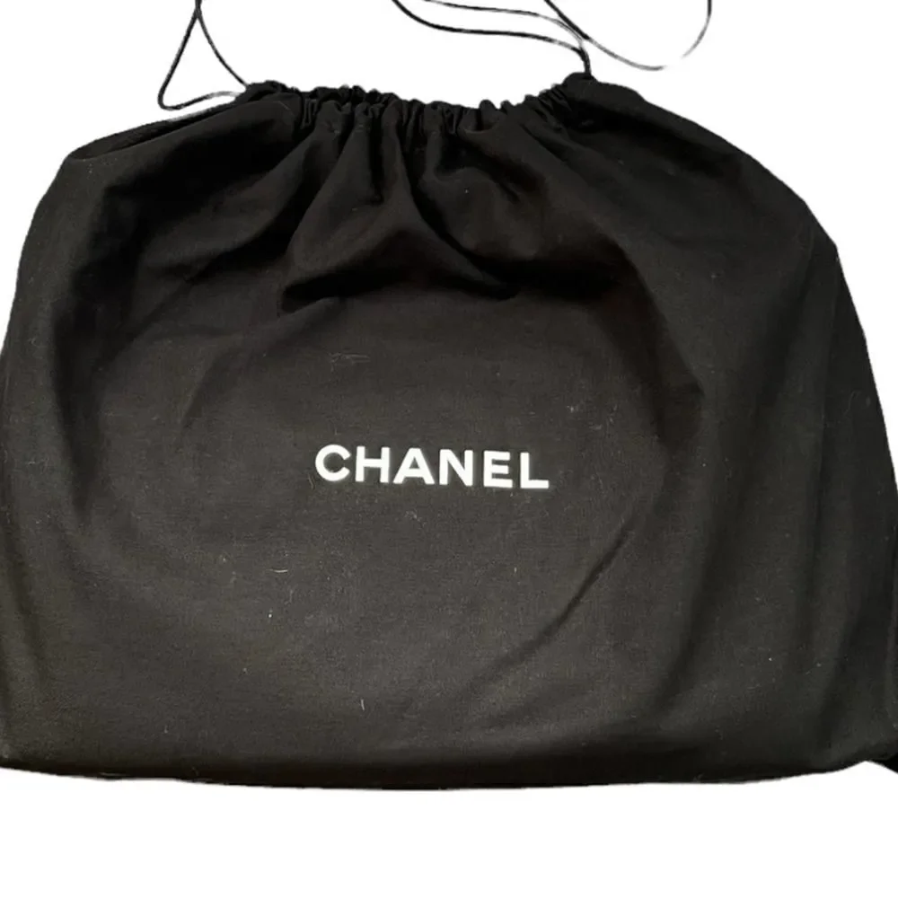 Chanel Accordion Large Quilted Crackled Handbag Blue
